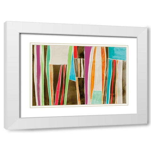Striped Flat II White Modern Wood Framed Art Print with Double Matting by Selkirk, Edward