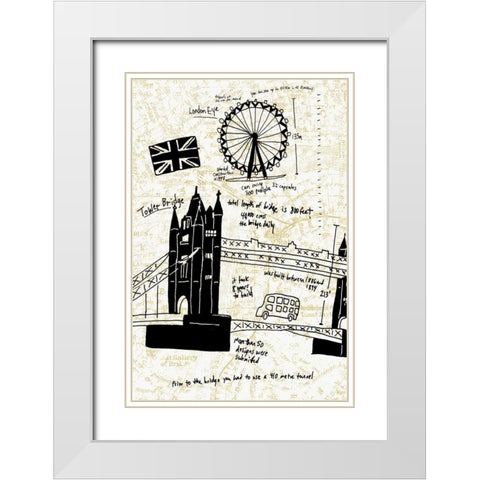 London Gold I White Modern Wood Framed Art Print with Double Matting by Selkirk, Edward