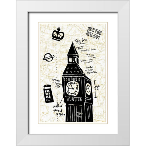 London Gold II White Modern Wood Framed Art Print with Double Matting by Selkirk, Edward