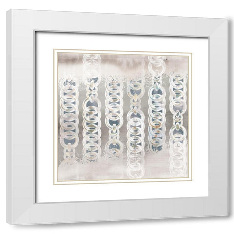 Chainlink I White Modern Wood Framed Art Print with Double Matting by Selkirk, Edward