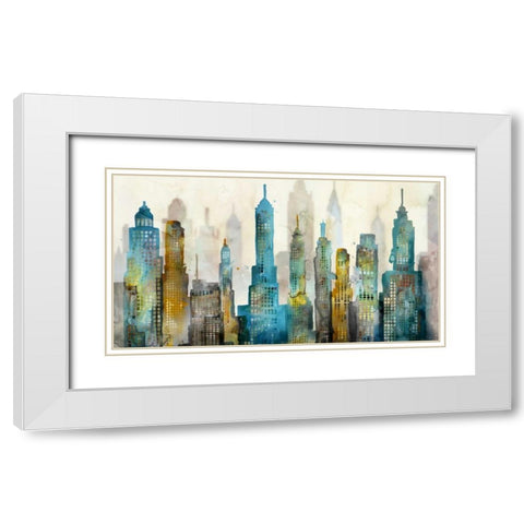City Sky White Modern Wood Framed Art Print with Double Matting by Selkirk, Edward