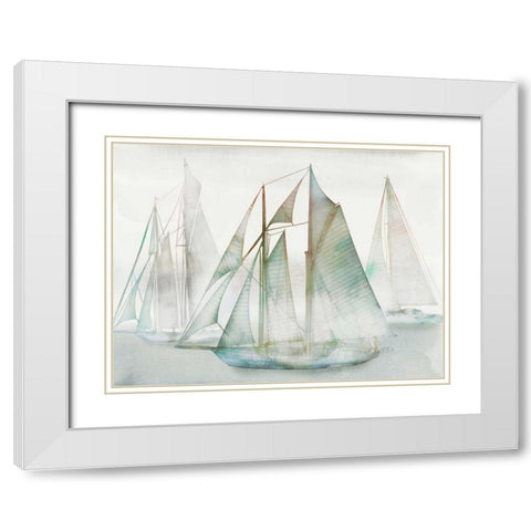 Glide I-Extended White Modern Wood Framed Art Print with Double Matting by Selkirk, Edward