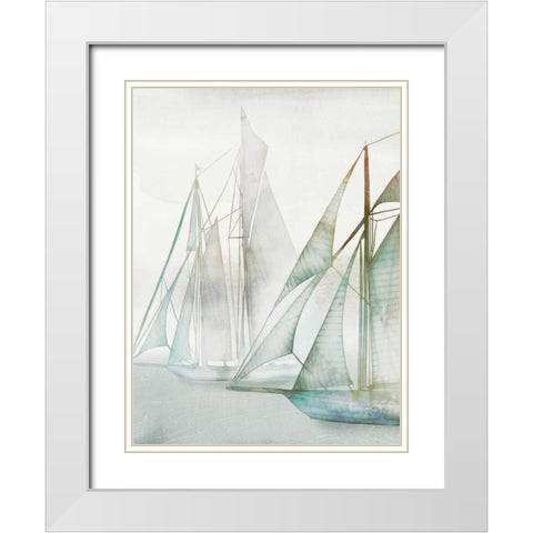 Glide II White Modern Wood Framed Art Print with Double Matting by Selkirk, Edward