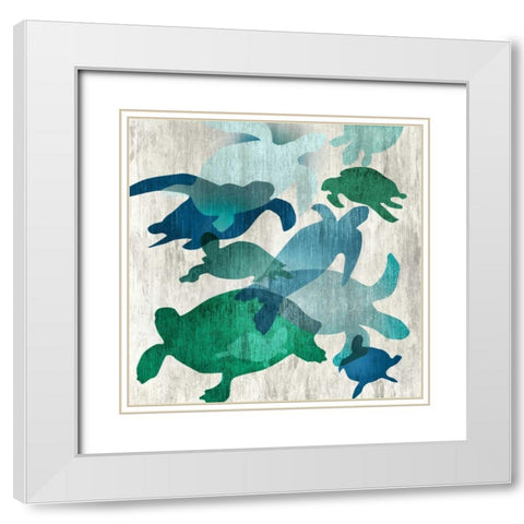 Leatherback II White Modern Wood Framed Art Print with Double Matting by Selkirk, Edward