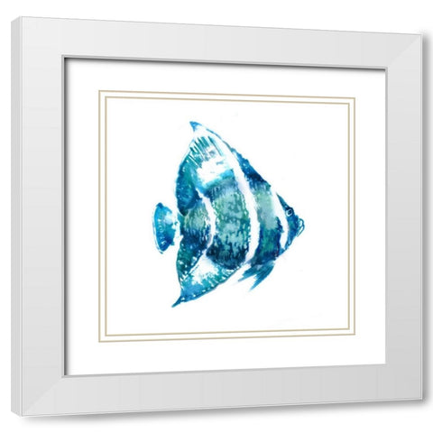 Fish I White Modern Wood Framed Art Print with Double Matting by Selkirk, Edward