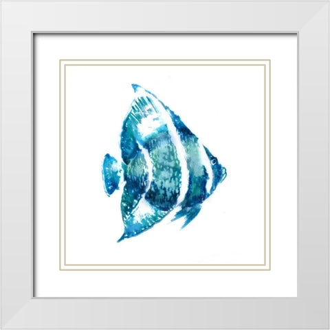 Fish I White Modern Wood Framed Art Print with Double Matting by Selkirk, Edward