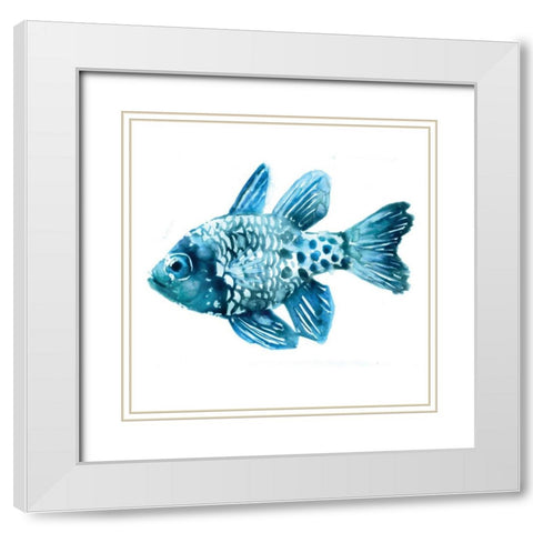 Fish II White Modern Wood Framed Art Print with Double Matting by Selkirk, Edward