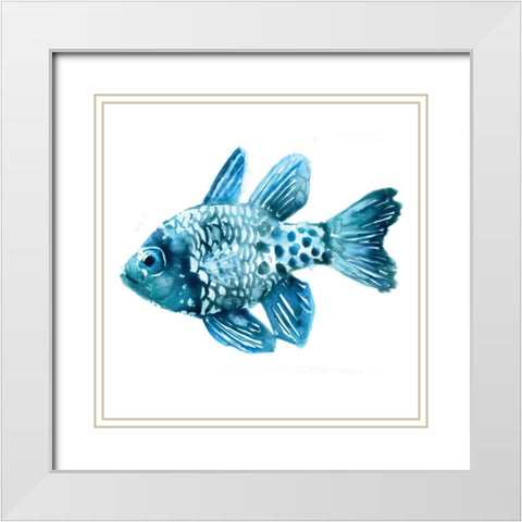Fish II White Modern Wood Framed Art Print with Double Matting by Selkirk, Edward