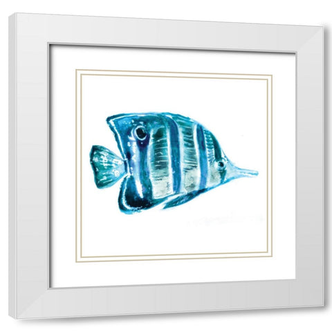 Fish III White Modern Wood Framed Art Print with Double Matting by Selkirk, Edward