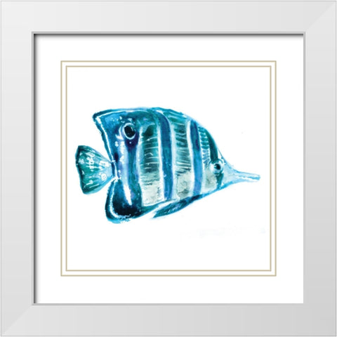 Fish III White Modern Wood Framed Art Print with Double Matting by Selkirk, Edward