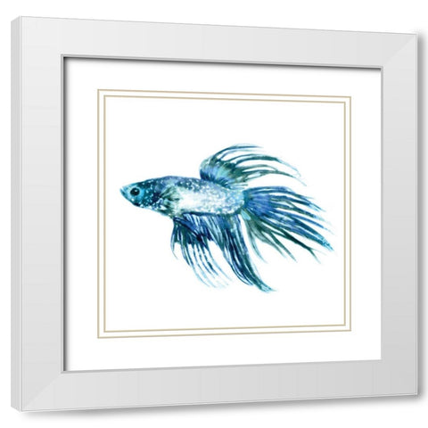 Fish III White Modern Wood Framed Art Print with Double Matting by Selkirk, Edward