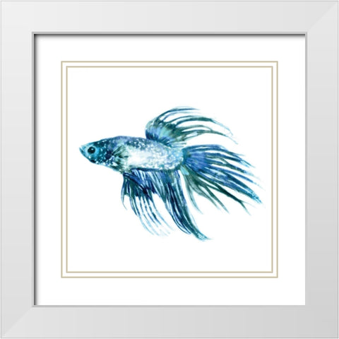 Fish III White Modern Wood Framed Art Print with Double Matting by Selkirk, Edward