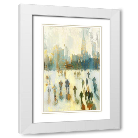 NY Shadows I White Modern Wood Framed Art Print with Double Matting by Selkirk, Edward