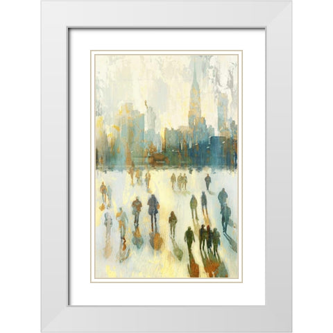 NY Shadows I White Modern Wood Framed Art Print with Double Matting by Selkirk, Edward