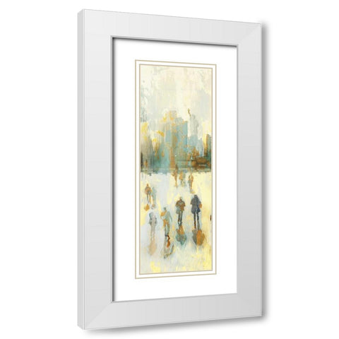 NY Shadows II White Modern Wood Framed Art Print with Double Matting by Selkirk, Edward