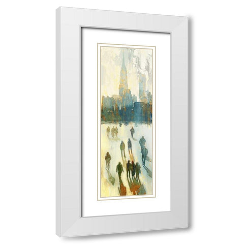 NY Shadows III White Modern Wood Framed Art Print with Double Matting by Selkirk, Edward