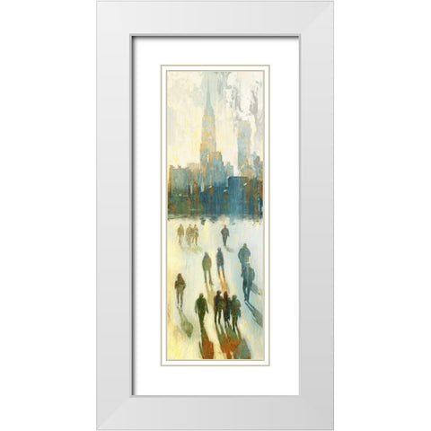 NY Shadows III White Modern Wood Framed Art Print with Double Matting by Selkirk, Edward