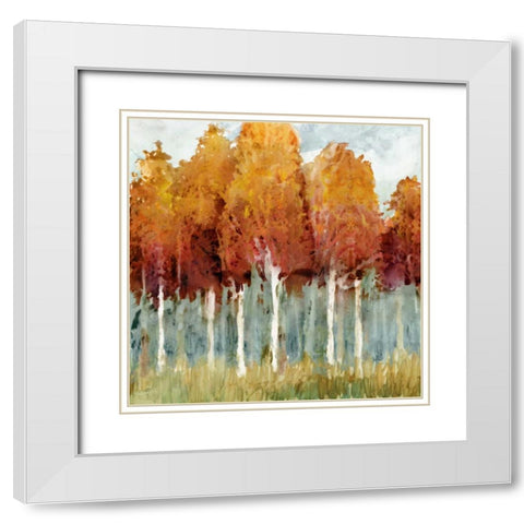 Birch I White Modern Wood Framed Art Print with Double Matting by Selkirk, Edward