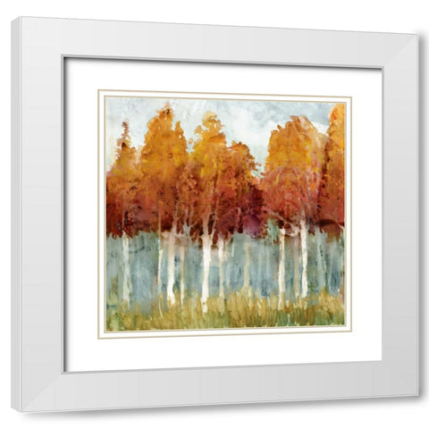 Birch II White Modern Wood Framed Art Print with Double Matting by Selkirk, Edward