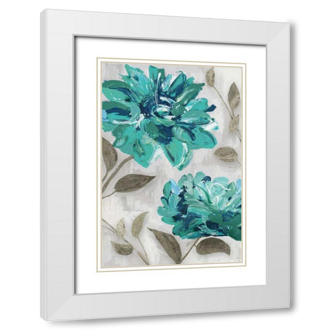 Blooms I White Modern Wood Framed Art Print with Double Matting by Selkirk, Edward