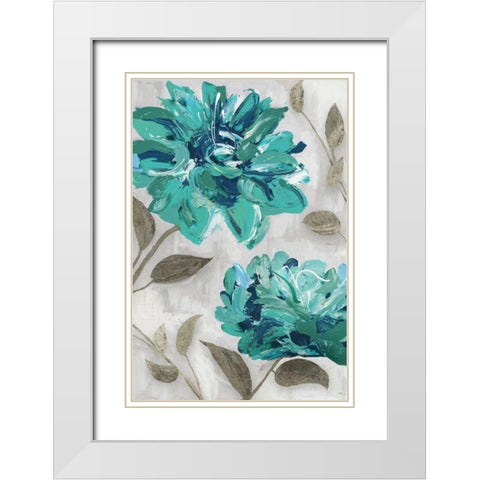 Blooms I White Modern Wood Framed Art Print with Double Matting by Selkirk, Edward