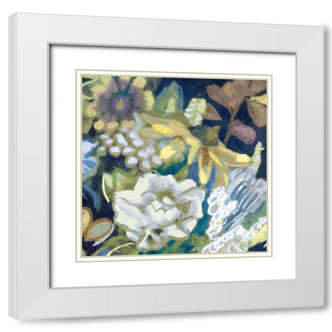 Bouquet I  White Modern Wood Framed Art Print with Double Matting by Selkirk, Edward