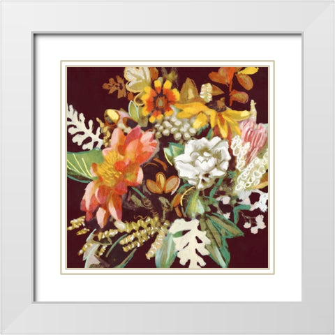 Posy I White Modern Wood Framed Art Print with Double Matting by Selkirk, Edward