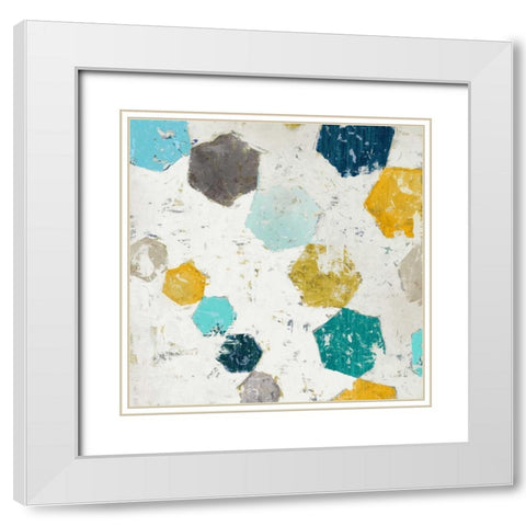 Hexagon II White Modern Wood Framed Art Print with Double Matting by Selkirk, Edward