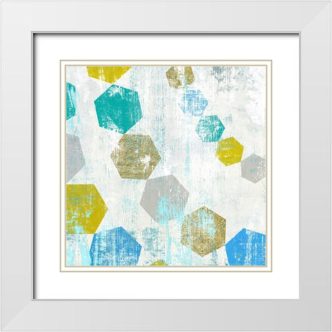Hexagon III White Modern Wood Framed Art Print with Double Matting by Selkirk, Edward