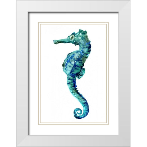 Sea Horse White Modern Wood Framed Art Print with Double Matting by Selkirk, Edward