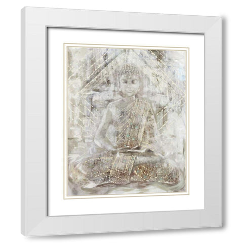 Ivory Buddha White Modern Wood Framed Art Print with Double Matting by Selkirk, Edward