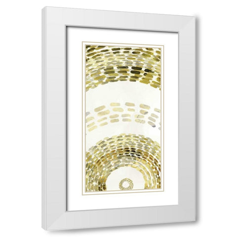 Gold Motif II White Modern Wood Framed Art Print with Double Matting by Selkirk, Edward