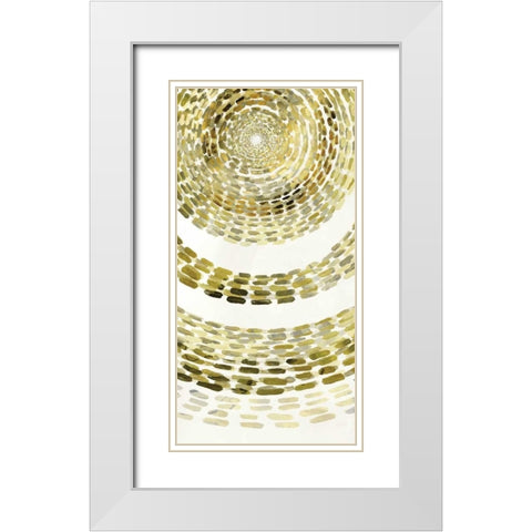 Gold Motif III White Modern Wood Framed Art Print with Double Matting by Selkirk, Edward