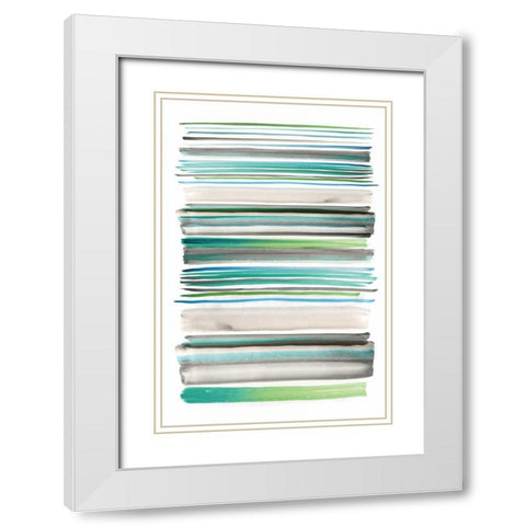 Topaz IV White Modern Wood Framed Art Print with Double Matting by Selkirk, Edward