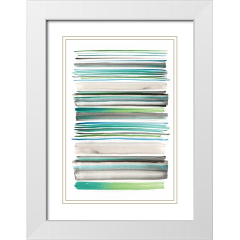 Topaz IV White Modern Wood Framed Art Print with Double Matting by Selkirk, Edward