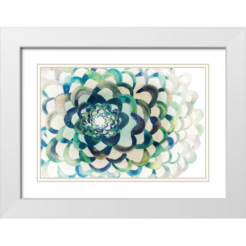 Lotus White Modern Wood Framed Art Print with Double Matting by Selkirk, Edward