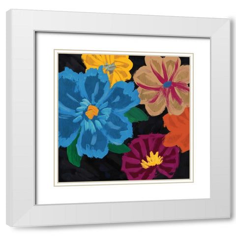 Budding Flowers II White Modern Wood Framed Art Print with Double Matting by Selkirk, Edward