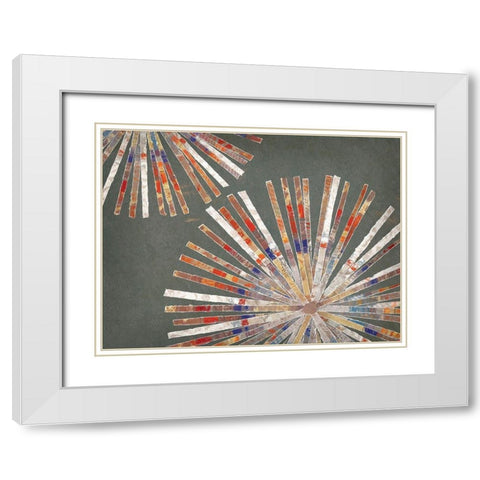 Disk I Warm Version White Modern Wood Framed Art Print with Double Matting by Selkirk, Edward
