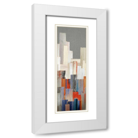 Hilltop Cityscape II White Modern Wood Framed Art Print with Double Matting by Selkirk, Edward