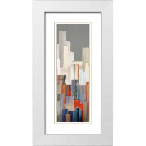 Hilltop Cityscape II White Modern Wood Framed Art Print with Double Matting by Selkirk, Edward