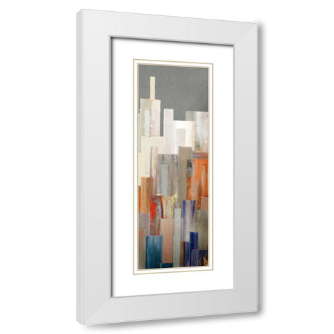 Hilltop Cityscape III White Modern Wood Framed Art Print with Double Matting by Selkirk, Edward