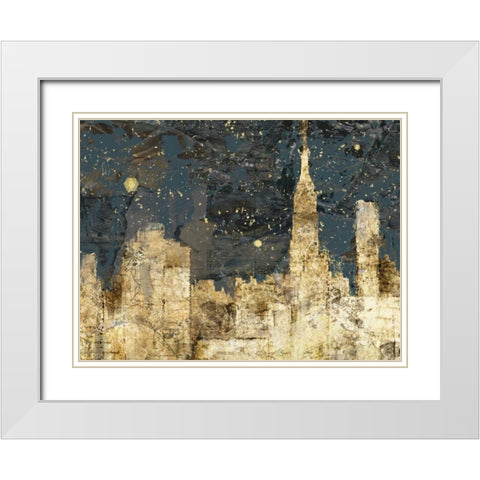 Night Life White Modern Wood Framed Art Print with Double Matting by Selkirk, Edward