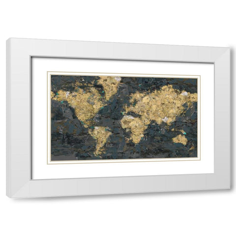 Golden Globe White Modern Wood Framed Art Print with Double Matting by Selkirk, Edward