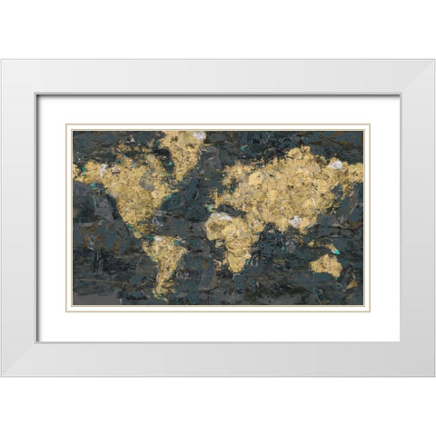 Golden Globe White Modern Wood Framed Art Print with Double Matting by Selkirk, Edward