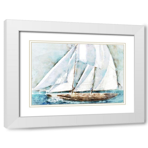 Big Bad Sailboat White Modern Wood Framed Art Print with Double Matting by Selkirk, Edward