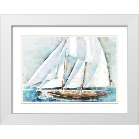 Big Bad Sailboat White Modern Wood Framed Art Print with Double Matting by Selkirk, Edward