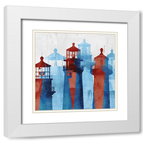 Lighthouse I  White Modern Wood Framed Art Print with Double Matting by Selkirk, Edward
