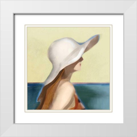 Grace White Modern Wood Framed Art Print with Double Matting by Selkirk, Edward
