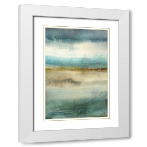 Blue Reverie White Modern Wood Framed Art Print with Double Matting by Selkirk, Edward