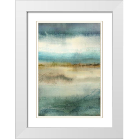 Blue Reverie White Modern Wood Framed Art Print with Double Matting by Selkirk, Edward